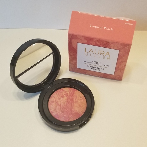 🦋 Laura Geller Baked Blush-N-Brighten Marbleized Blush (In Tropical Peach) - Picture 2 of 11